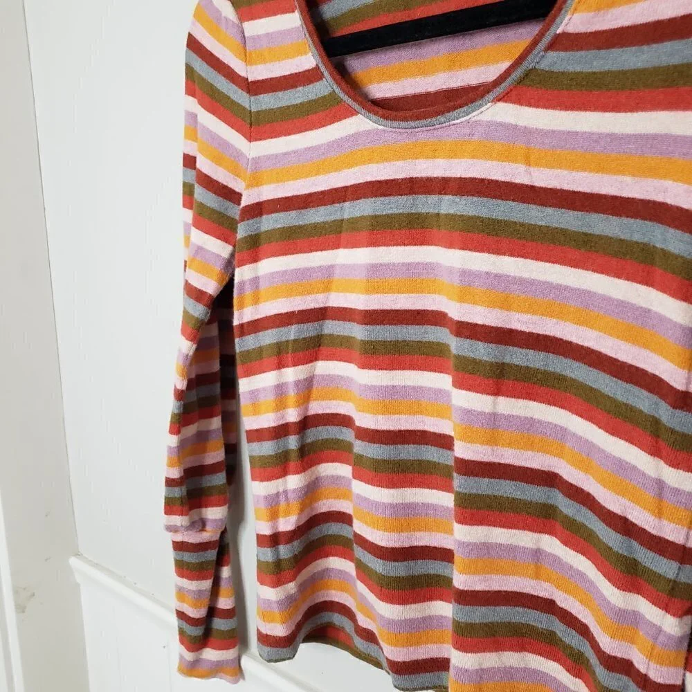 MADEWELL Stripe Puff Sleeve Scoop Neck Top